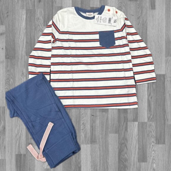 NWT Orange, White & Blue Stripe Set – Everyday Comfort with a Pop of Play 4T - Picture 2 of 6